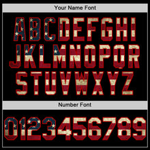 Загрузить изображение в средство просмотра галереи, Custom Black Vintage USA Flag-Red Two-Button Unisex Softball Jersey