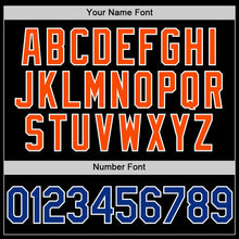 Загрузить изображение в средство просмотра галереи, Custom Black Royal-Orange Two-Button Unisex Softball Jersey