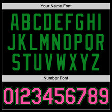 Load image into Gallery viewer, Custom Black Pink-Grass Green Two-Button Unisex Softball Jersey
