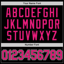 Загрузить изображение в средство просмотра галереи, Custom Black Hot Pink-White Two-Button Unisex Softball Jersey