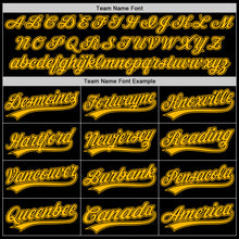 Загрузить изображение в средство просмотра галереи, Custom Black Gold Two-Button Unisex Softball Jersey