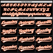 Laden Sie das Bild in den Galerie-Viewer, Custom Black White-Orange Two-Button Unisex Softball Jersey