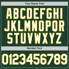Загрузить изображение в средство просмотра галереи, Custom Green White-Yellow Two-Button Unisex Softball Jersey