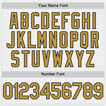 Загрузить изображение в средство просмотра галереи, Custom White Old Gold-Black Two-Button Unisex Softball Jersey