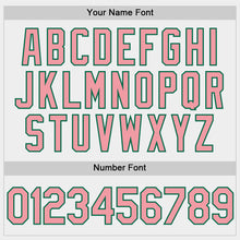 Загрузить изображение в средство просмотра галереи, Custom White Medium Pink-Kelly Green Two-Button Unisex Softball Jersey