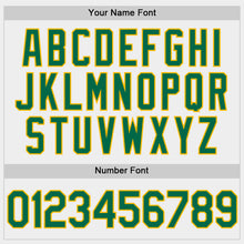 Загрузить изображение в средство просмотра галереи, Custom White Kelly Green-Gold Two-Button Unisex Softball Jersey