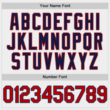 Загрузить изображение в средство просмотра галереи, Custom White Red-Navy Two-Button Unisex Softball Jersey