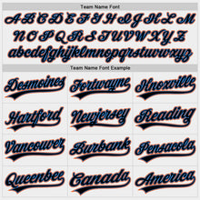 Load image into Gallery viewer, Custom White Black Electric Blue-Orange Two-Button Unisex Softball Jersey
