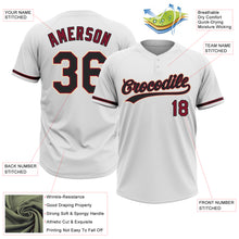 Загрузить изображение в средство просмотра галереи, Custom White Black Crimson-Cream Two-Button Unisex Softball Jersey