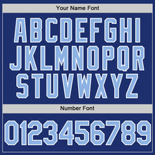 Load image into Gallery viewer, Custom Royal Light Blue-White Two-Button Unisex Softball Jersey