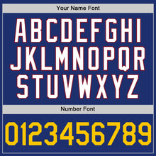 Load image into Gallery viewer, Custom Royal Yellow-Crimson Two-Button Unisex Softball Jersey