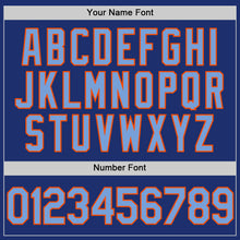 Load image into Gallery viewer, Custom Royal Powder Blue-Orange Two-Button Unisex Softball Jersey