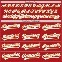 Charger l'image dans la galerie, Custom Red White-Old Gold Two-Button Unisex Softball Jersey