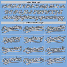 Load image into Gallery viewer, Custom Light Blue Gray-Steel Gray Two-Button Unisex Softball Jersey