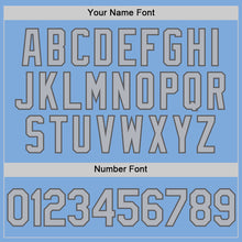 Load image into Gallery viewer, Custom Light Blue Gray-Steel Gray Two-Button Unisex Softball Jersey