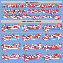 Load image into Gallery viewer, Custom Light Blue Red-Black Two-Button Unisex Softball Jersey