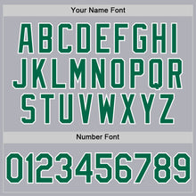 Laden Sie das Bild in den Galerie-Viewer, Custom Gray Kelly Green-White Two-Button Unisex Softball Jersey