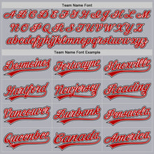 Laden Sie das Bild in den Galerie-Viewer, Custom Gray Red-Black Two-Button Unisex Softball Jersey