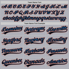 Загрузить изображение в средство просмотра галереи, Custom Gray Black Electric Blue-Orange Two-Button Unisex Softball Jersey