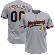 Загрузить изображение в средство просмотра галереи, Custom Gray Black Crimson-Cream Two-Button Unisex Softball Jersey