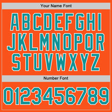 Загрузить изображение в средство просмотра галереи, Custom Orange Teal-White Two-Button Unisex Softball Jersey