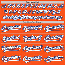 Загрузить изображение в средство просмотра галереи, Custom Orange White-Royal Two-Button Unisex Softball Jersey