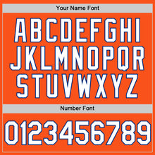 Загрузить изображение в средство просмотра галереи, Custom Orange White-Royal Two-Button Unisex Softball Jersey