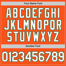 Загрузить изображение в средство просмотра галереи, Custom Orange White-Kelly Green Two-Button Unisex Softball Jersey