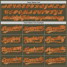 Load image into Gallery viewer, Custom Olive Camo-Orange Salute To Service Two-Button Unisex Softball Jersey