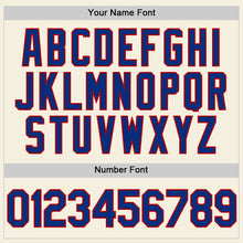 Load image into Gallery viewer, Custom Cream Royal-Red Two-Button Unisex Softball Jersey