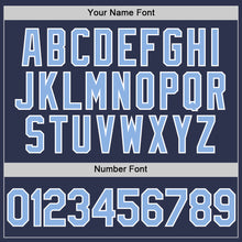 Laden Sie das Bild in den Galerie-Viewer, Custom Navy Light Blue-White Two-Button Unisex Softball Jersey