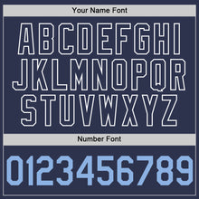 Charger l'image dans la galerie, Custom Navy Light Blue-White Two-Button Unisex Softball Jersey