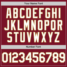 Load image into Gallery viewer, Custom Crimson White-Old Gold Two-Button Unisex Softball Jersey