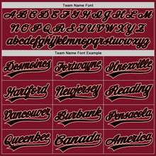 Load image into Gallery viewer, Custom Crimson Black-City Cream Two-Button Unisex Softball Jersey