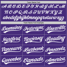 Laden Sie das Bild in den Galerie-Viewer, Custom Purple White Two-Button Unisex Softball Jersey