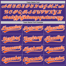 Laden Sie das Bild in den Galerie-Viewer, Custom Purple Orange-White Two-Button Unisex Softball Jersey