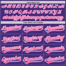 Laden Sie das Bild in den Galerie-Viewer, Custom Purple Pink-White Two-Button Unisex Softball Jersey