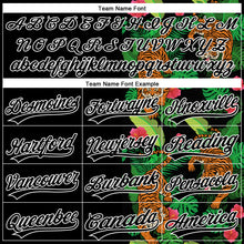 Load image into Gallery viewer, Custom Black White 3D Pattern Hawaii Tropical Tiger Two-Button Unisex Softball Jersey