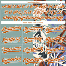 Загрузить изображение в средство просмотра галереи, Custom Teal Texas Orange-White 3D Pattern Hawaii Tropical Palm Leaves Two-Button Unisex Softball Jersey