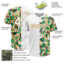 Загрузить изображение в средство просмотра галереи, Custom White Old Gold 3D Pattern Zebras And Giraffes Two-Button Unisex Softball Jersey