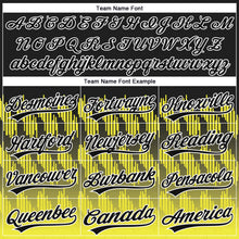 Загрузить изображение в средство просмотра галереи, Custom Black Light Yellow-White 3D Pattern Lines Two-Button Unisex Softball Jersey
