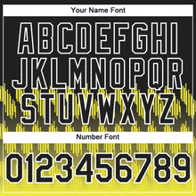 Загрузить изображение в средство просмотра галереи, Custom Black Light Yellow-White 3D Pattern Lines Two-Button Unisex Softball Jersey