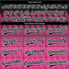 Load image into Gallery viewer, Custom Black Pink-White 3D Pattern Lines Two-Button Unisex Softball Jersey