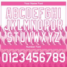 Загрузить изображение в средство просмотра галереи, Custom White Pink 3D Pattern Lines Two-Button Unisex Softball Jersey