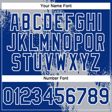 Laden Sie das Bild in den Galerie-Viewer, Custom Gray Royal-White 3D Pattern Abstract Brush Stroke Two-Button Unisex Softball Jersey