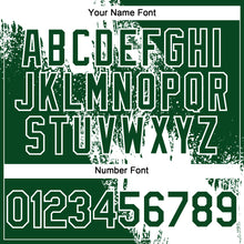 Laden Sie das Bild in den Galerie-Viewer, Custom White Green 3D Pattern Abstract Brush Stroke Two-Button Unisex Softball Jersey