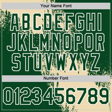 Load image into Gallery viewer, Custom Cream Green-White 3D Pattern Abstract Brush Stroke Two-Button Unisex Softball Jersey