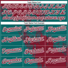 Laden Sie das Bild in den Galerie-Viewer, Custom Crimson Teal-White 3D Pattern Abstract Brush Stroke Two-Button Unisex Softball Jersey