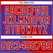 Charger l'image dans la galerie, Custom Red Purple-White 3D Pattern Abstract Brush Stroke Two-Button Unisex Softball Jersey