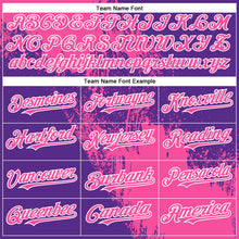 Загрузить изображение в средство просмотра галереи, Custom Pink Purple-White 3D Pattern Abstract Brush Stroke Two-Button Unisex Softball Jersey